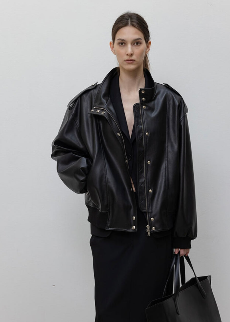 LEHA | Pace Vegan Leather Jacket (Black)