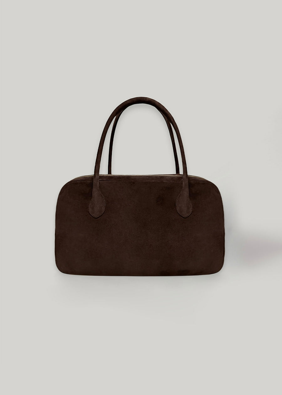 5% OFF-ELBORN | Bonner Square Suede Bag (Brown)