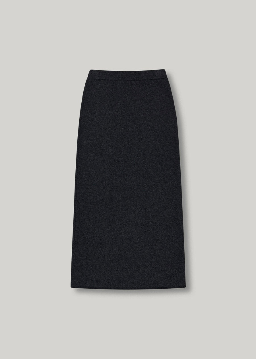 ELBORN | Elyra Wool Knit Skirt (Charcoal)