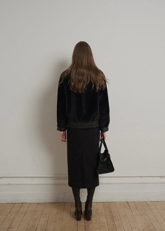 ELBORN | Douglas Wool Long Skirt (Black)