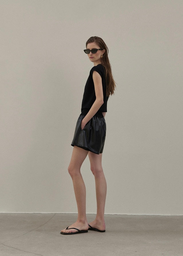 Elborn | Vega Silk Knit Vest (Black)
