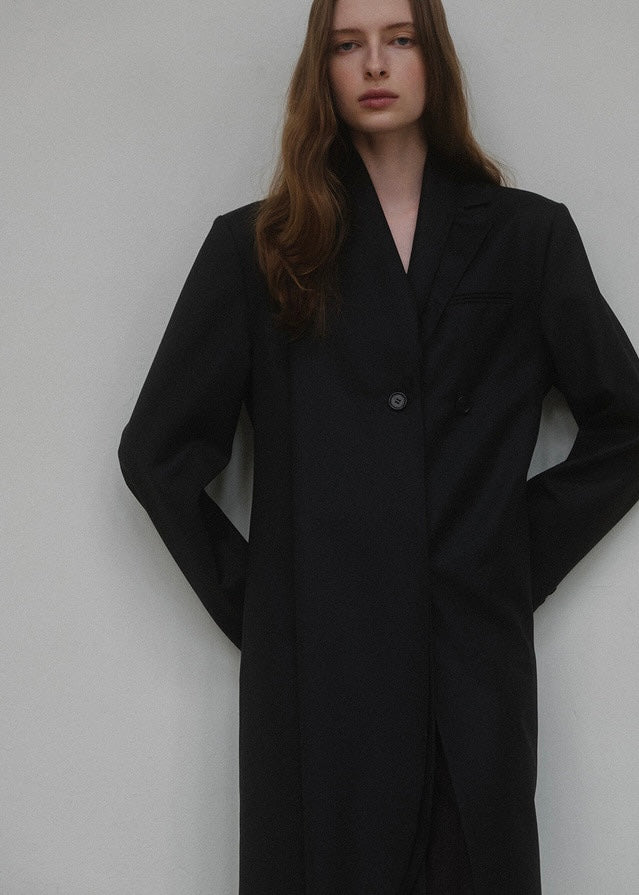 ELBORN | Tasha Scarf Long Jacket (Black)