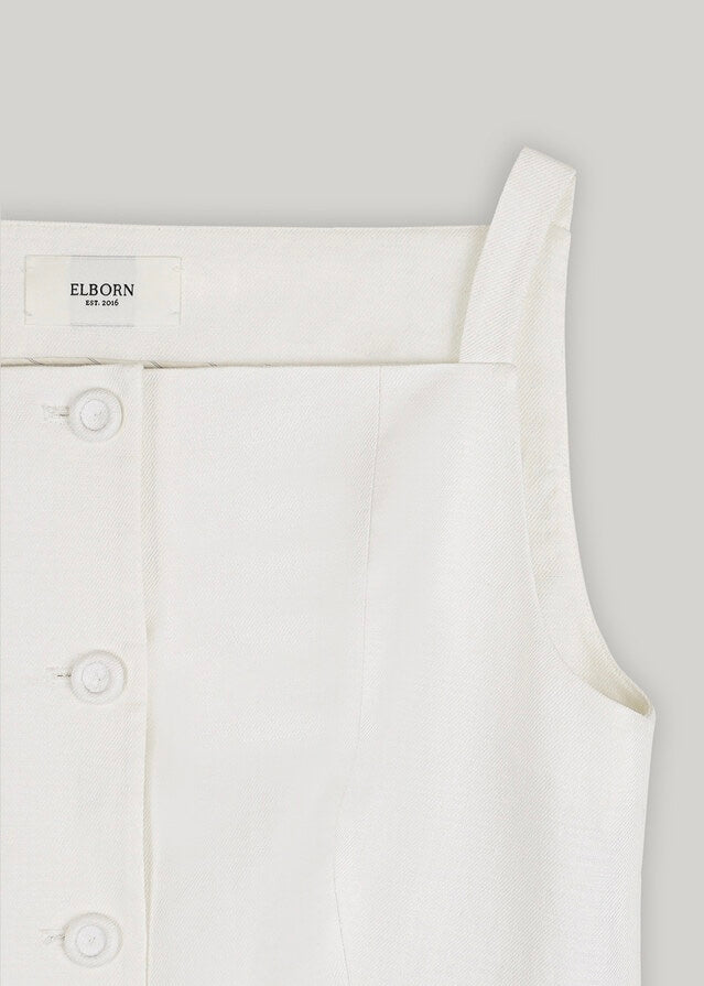 ELBORN | Marie Button Vest (Pearl)