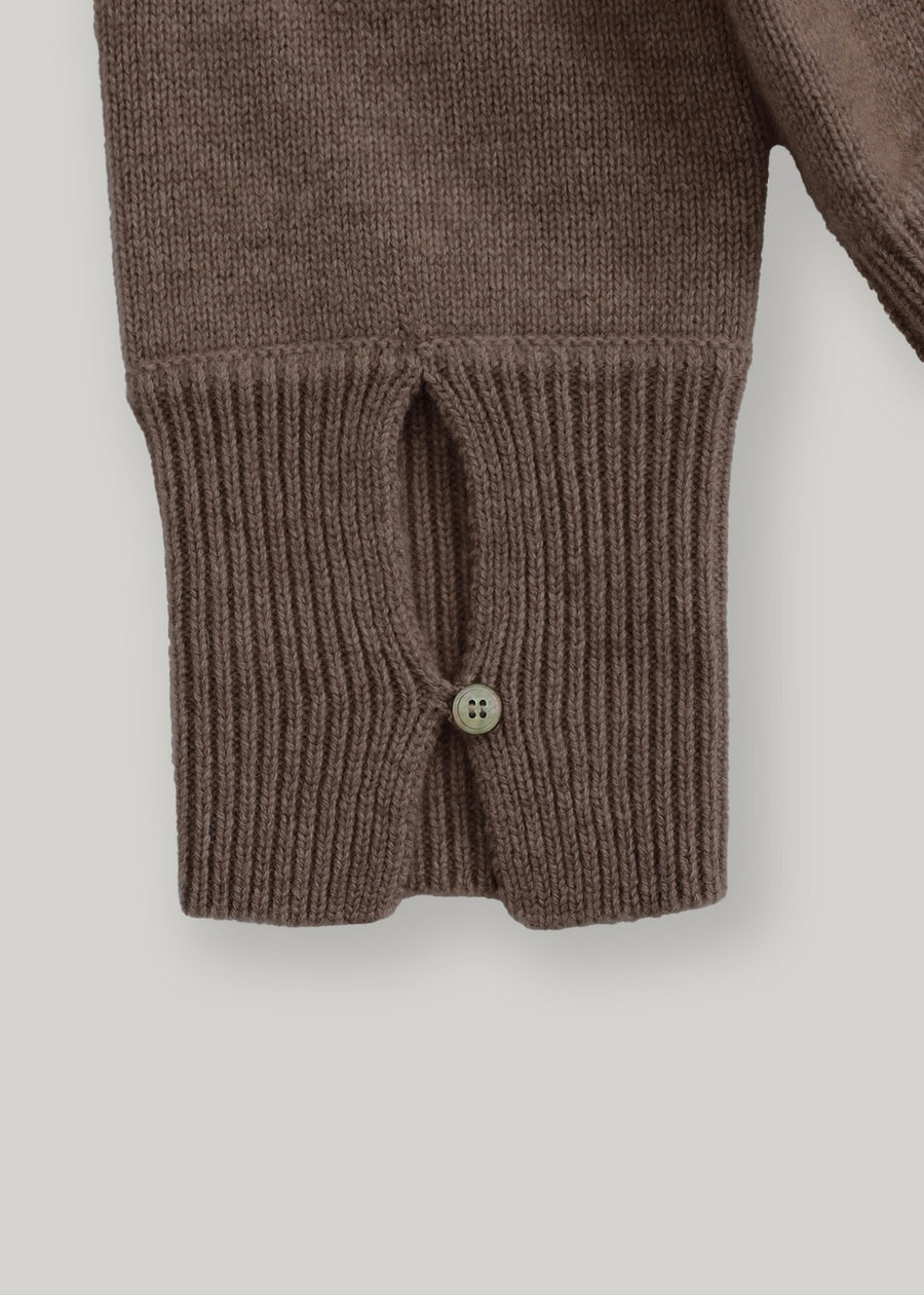 ELBORN | Becky Cashmere 100% High-neck Sweater (Mocha)