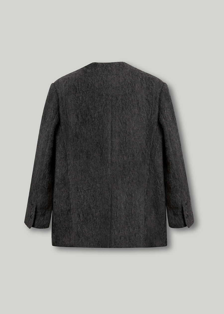 ELBORN | Auden Alpaca Half Coat (Charcoal)