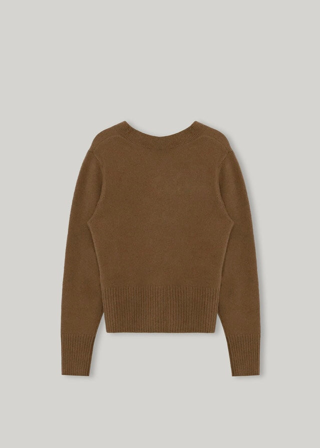 ELBORN | Mia Unbalanced Cardigan (Caramel)