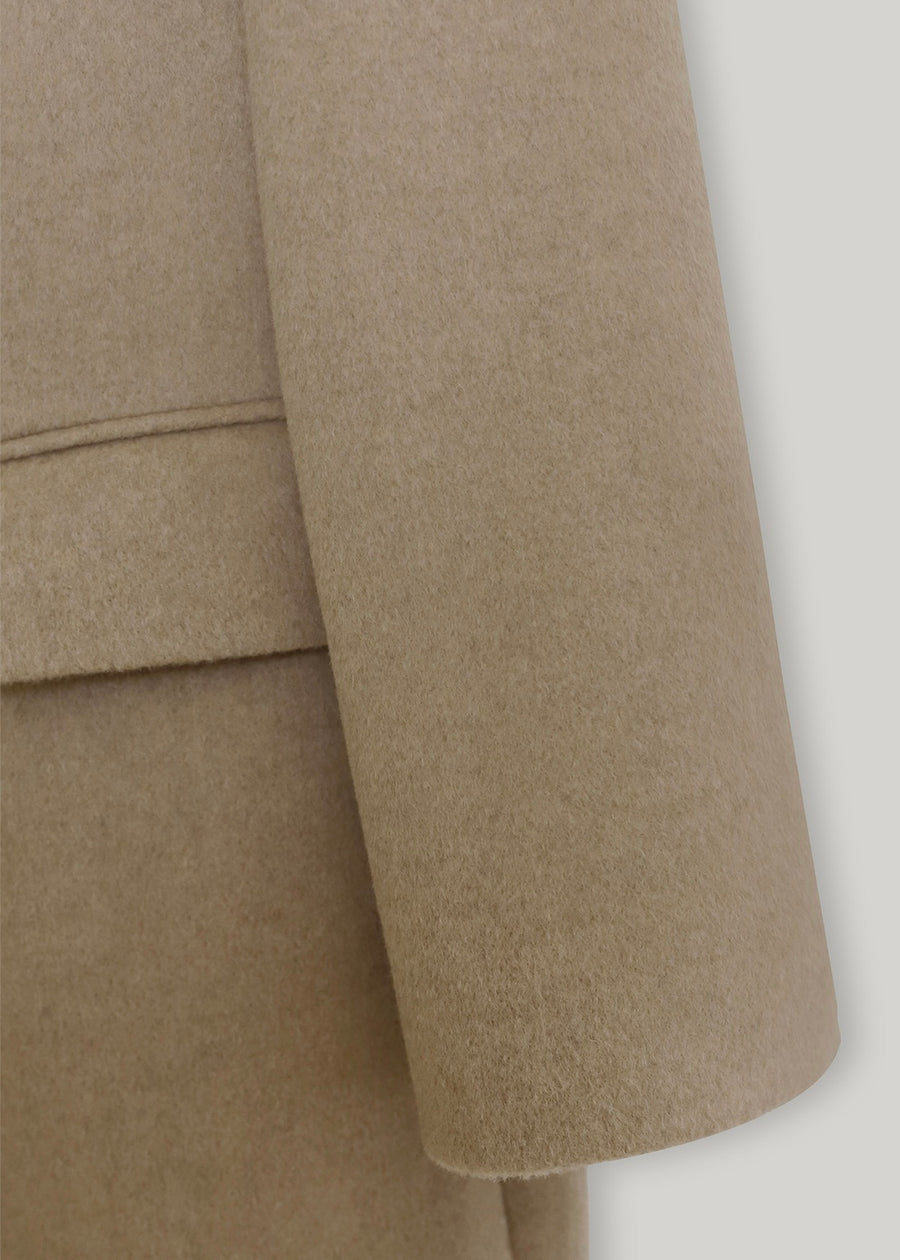 ELBORN | Gioia Wool Cashmere Coat (Beige) Expected ship to 12/12/2025