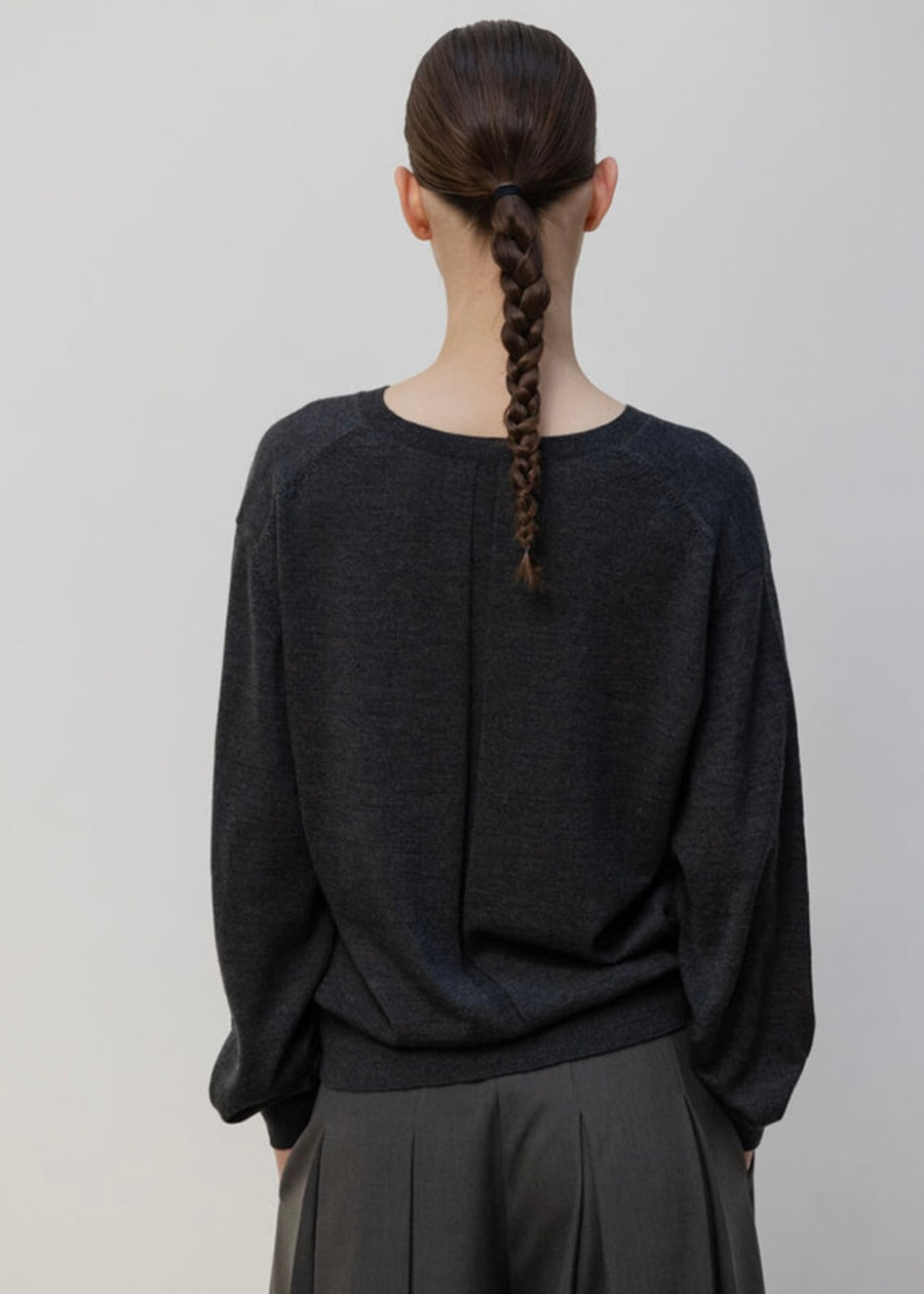 LEHA |  Steller V-Neck Wool Knit (Charcoal) Expected ship to 12/12