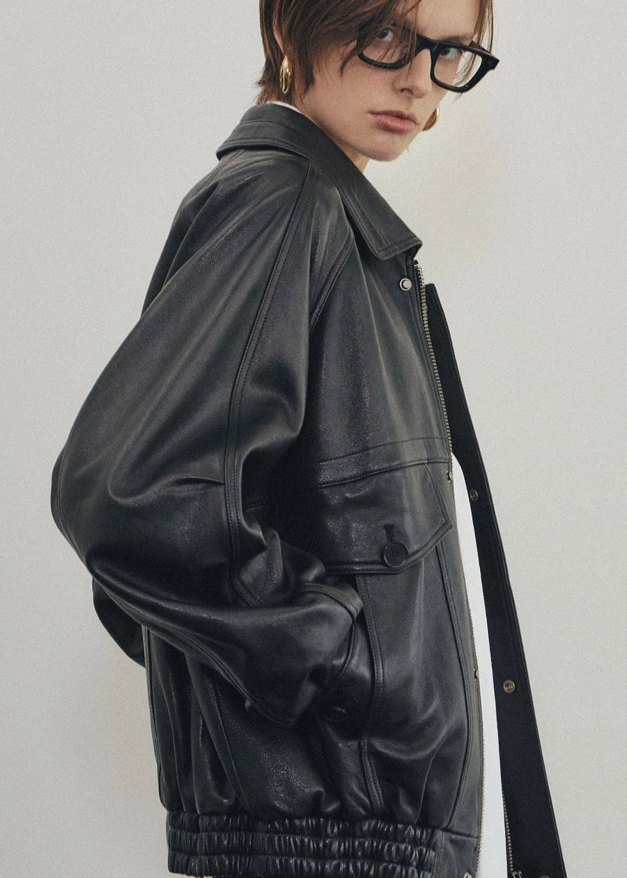 2ND ELBORN | Lumen Leather Jacket (Black) Expected ship to 09/12/2025