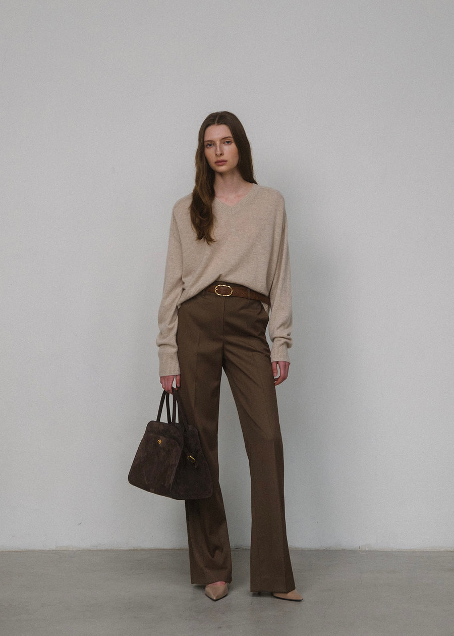 [4TH] ELBORN | Momet Leather Tote Bag (Brown Suede) Expected ship to 06/06/2025