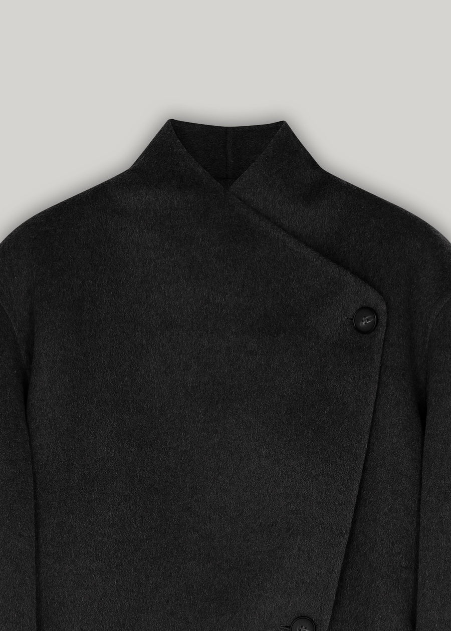 ELBORN | Tate Cashmere Hand-made Coat(Charcoal)