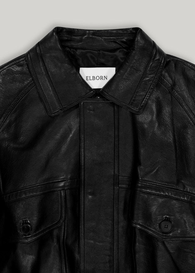 2ND ELBORN | Lumen Leather Jacket (Black) Expected ship to 09/12/2025