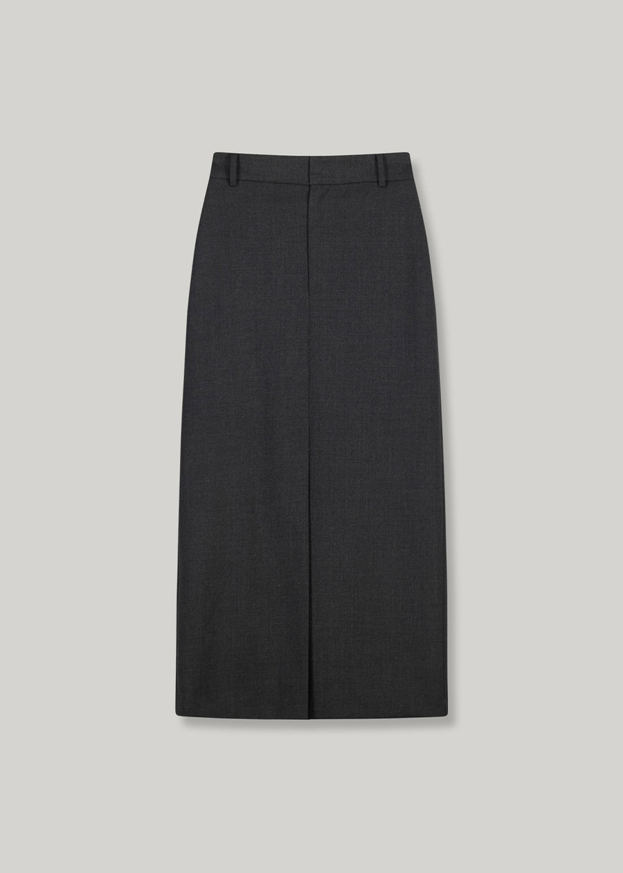 ELBORN | Dello Wool Long Skirt (Charcoal)