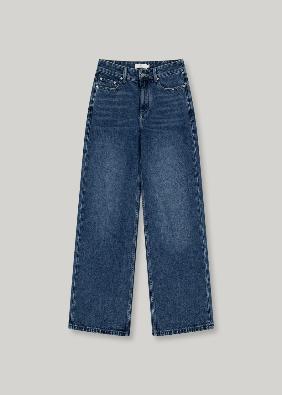 ELBORN | Apollo Wide Denim Pants (Dark Blue)