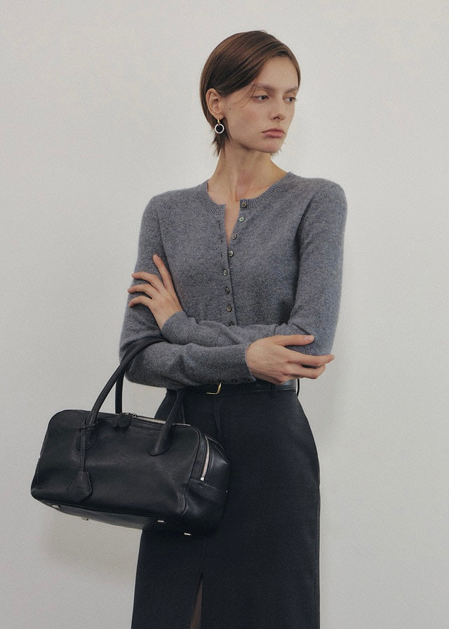 ELBORN | Dello Wool Long Skirt (Charcoal)