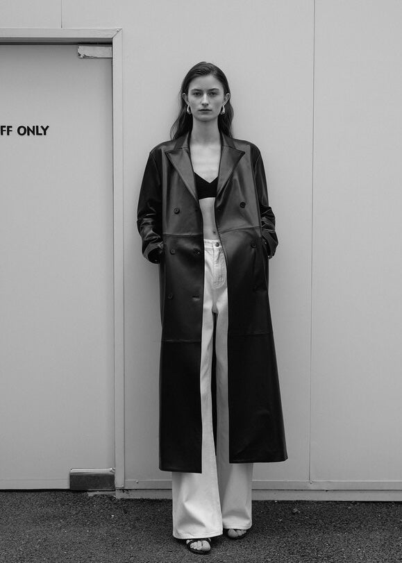ELBORN | Kye Leather Long Jacket (Black)