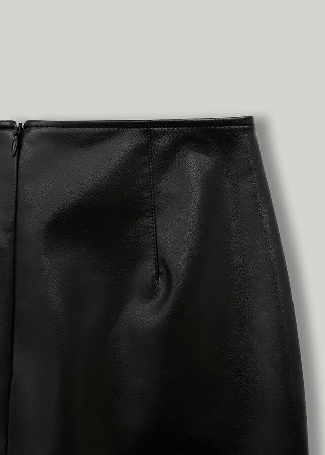 Pre-Order ELBORN | Lavina Vegan leather Skirt (Black)