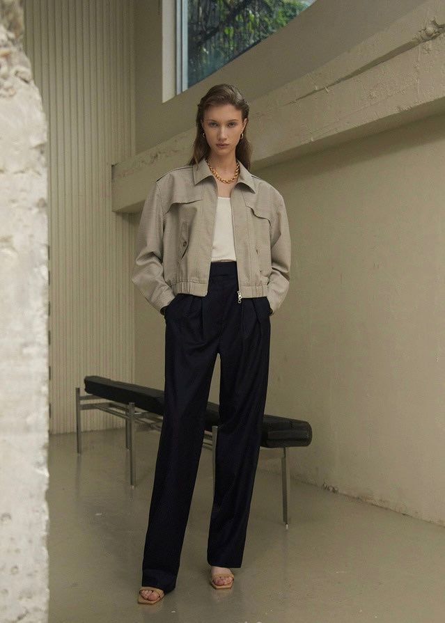 ELBORN | Gannet Wool Bomber Jacket (Beige)