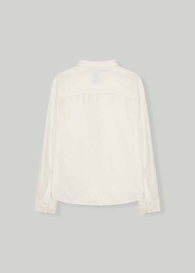 ELBORN | Cherie Silk Tie Shirt (Cream)