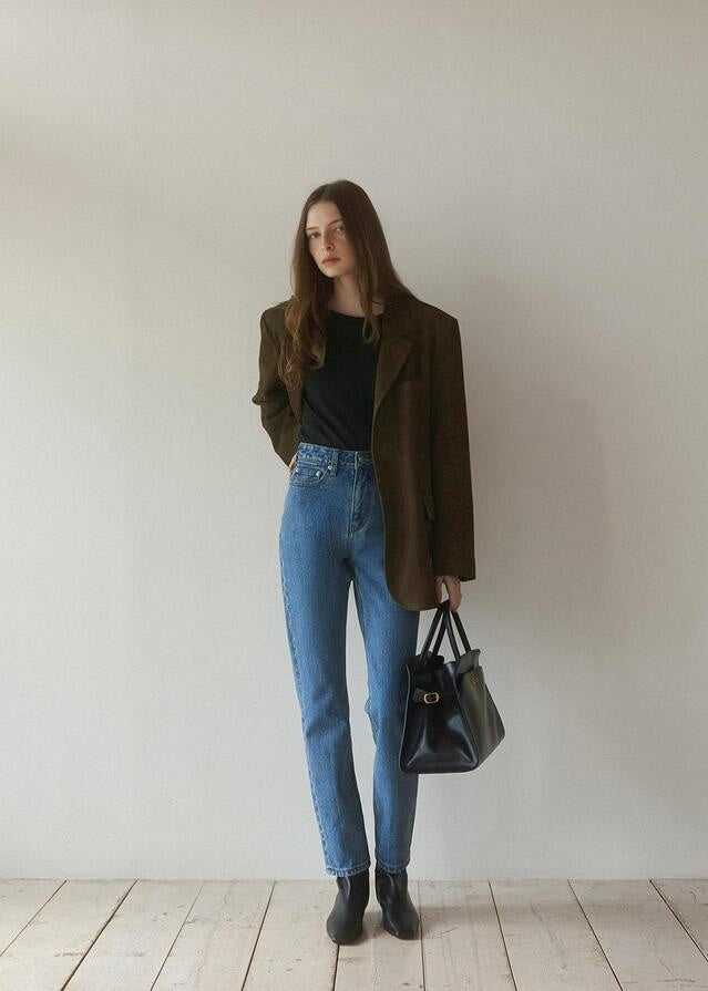 [LIMITED]  ELBORN | Bueno Suede Jacket (Olive Brown)