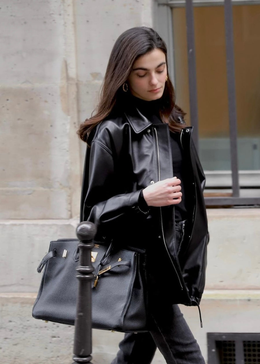 ELBORN | Vermon Safari Leather Jacket (Black)