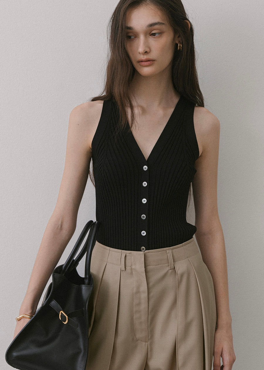 ELBORN | Marin Knit Vest Top (Black)