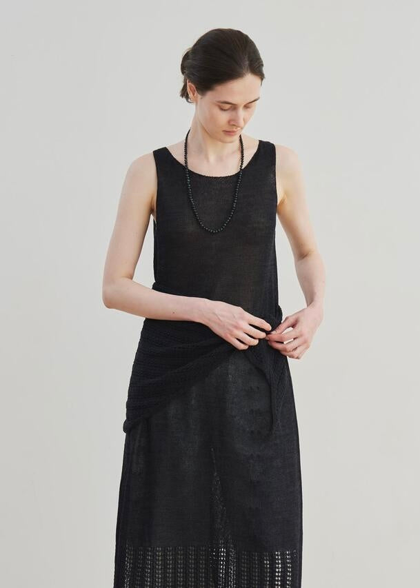 MOIA  | Carpel Knit Dress (Navy) Expected ship to 06/20/2025