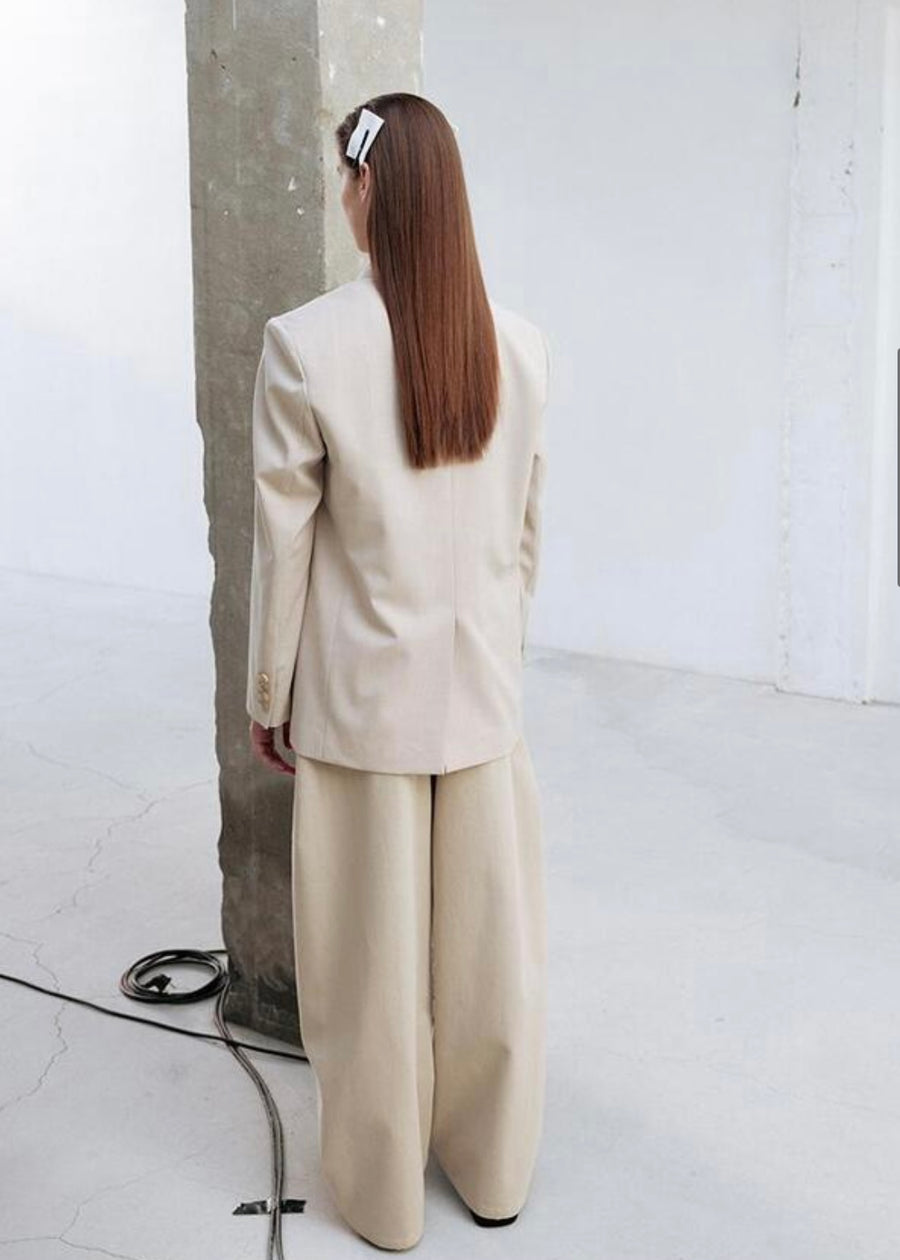 LEHA | Dover Oversized Wool-Blend Jacket (Oatmeal)