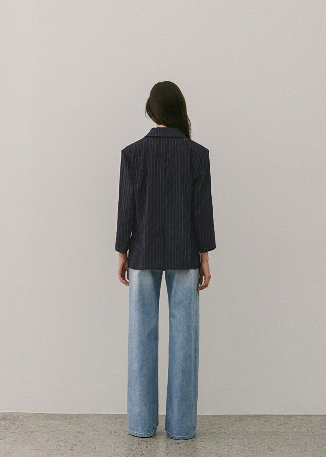 ELBORN | Diamo Linen Jacket (Navy Stripe) Expected ship to 05/30/2025