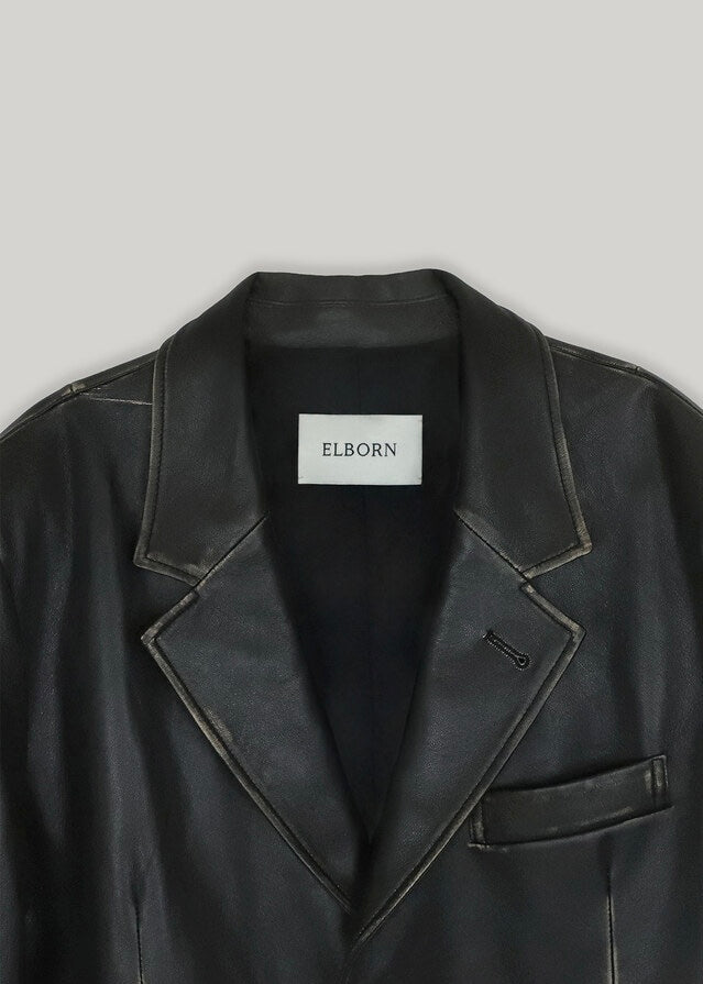 [2ND] ELBORN | [LIMITED] Carmen Leather Jacket (Black) Expected to ship 9/13/2024