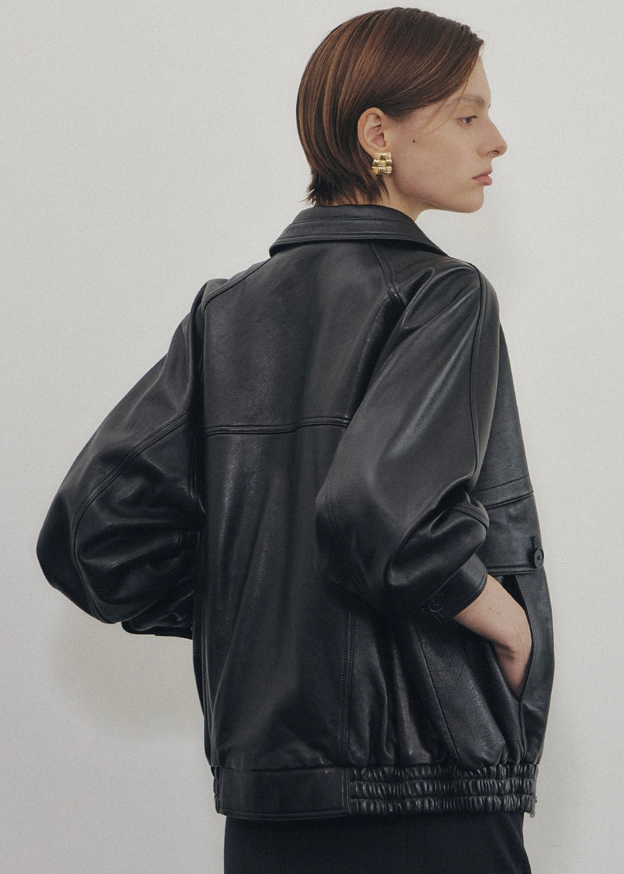 2ND ELBORN | Lumen Leather Jacket (Black) Expected ship to 09/12/2025
