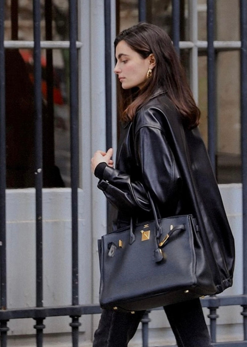 ELBORN | Vermon Safari Leather Jacket (Black)