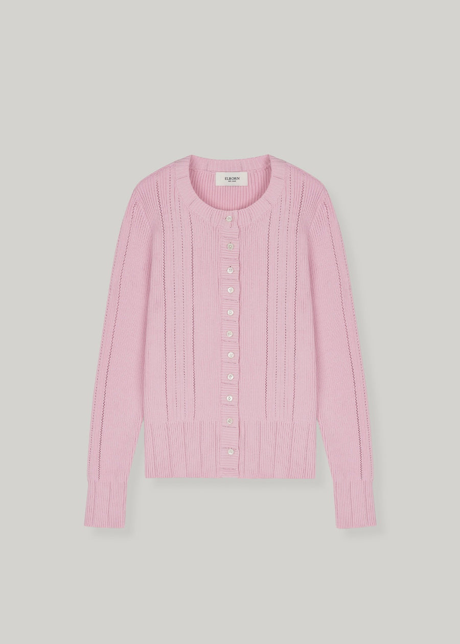 Elborn | Sage Knit Cardigan (Pink)
