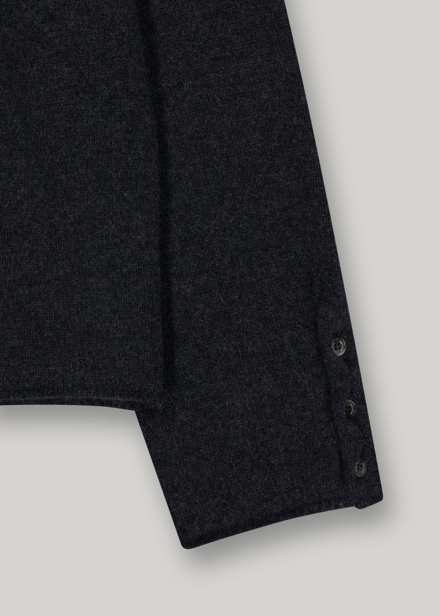 ELBORN | Elyra Wool Cardigan (Charcoal)