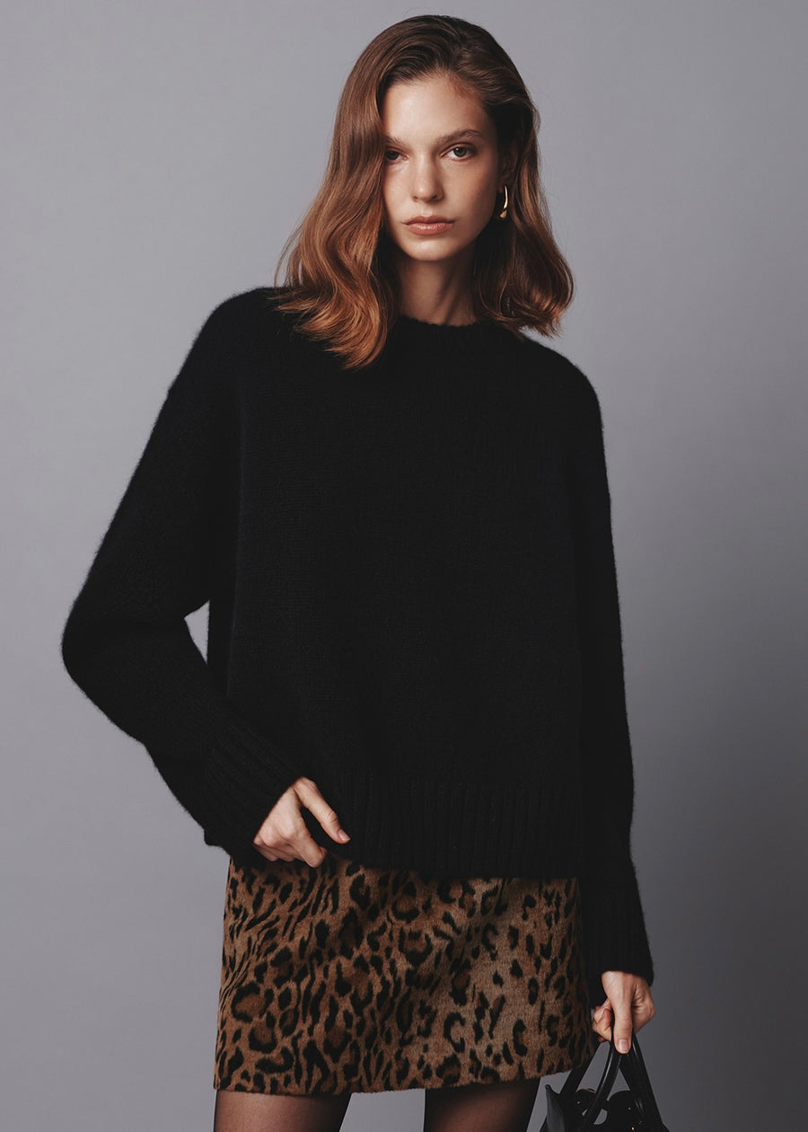 Elborn | May Cashmere Sweater (Black) Expected ship to 10/31/2025