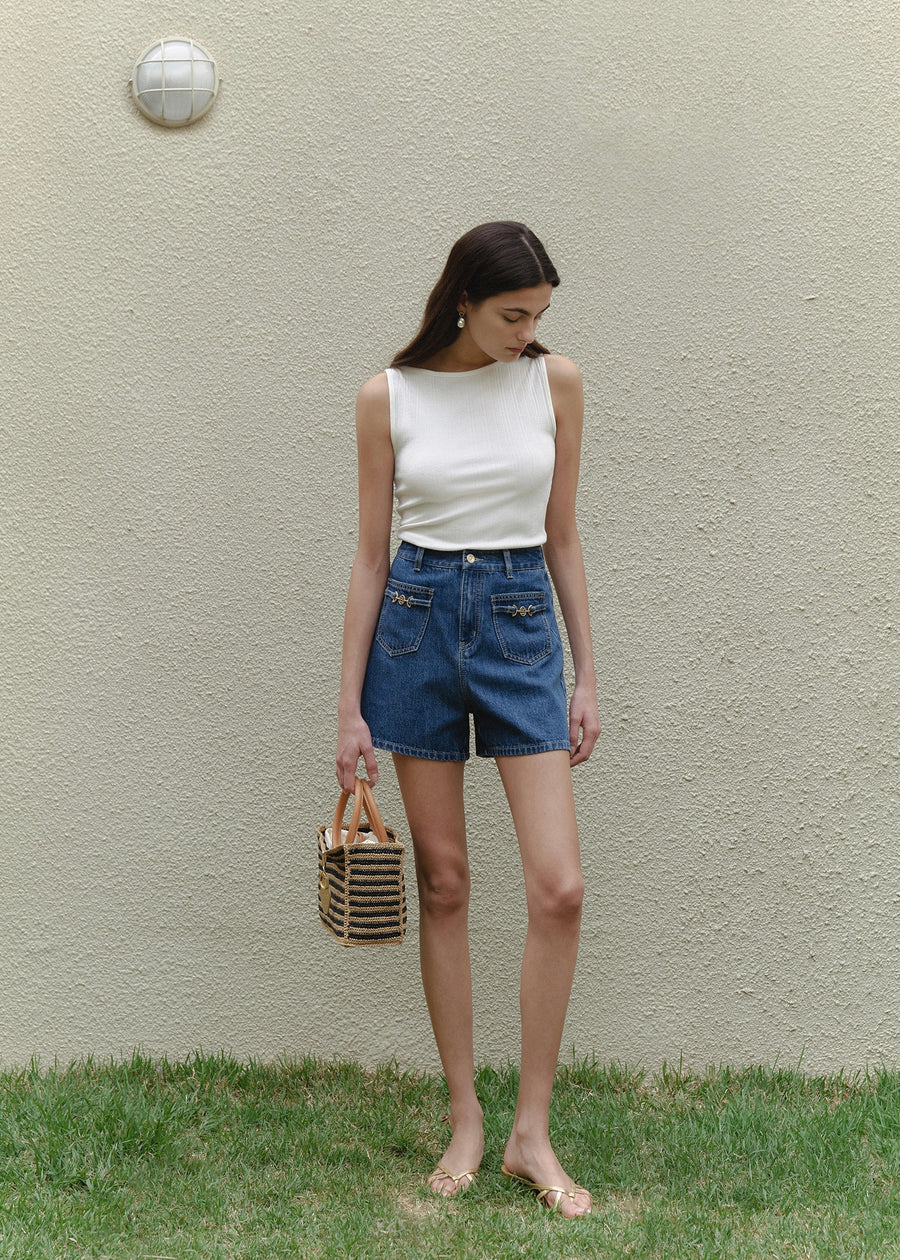 ELBORN | Eliana Denim Shorts (Blue)