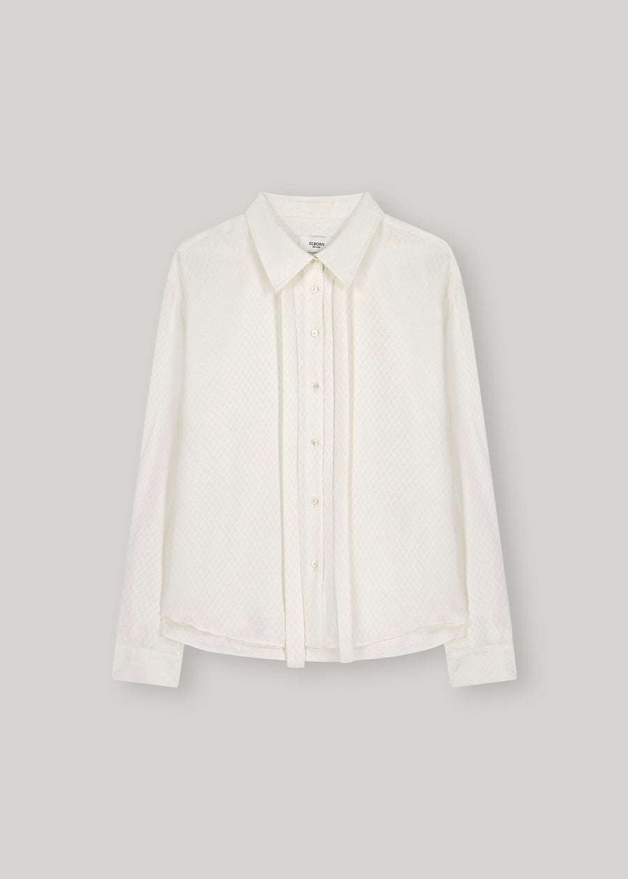 ELBORN | Cherie Silk Tie Shirt (Cream)
