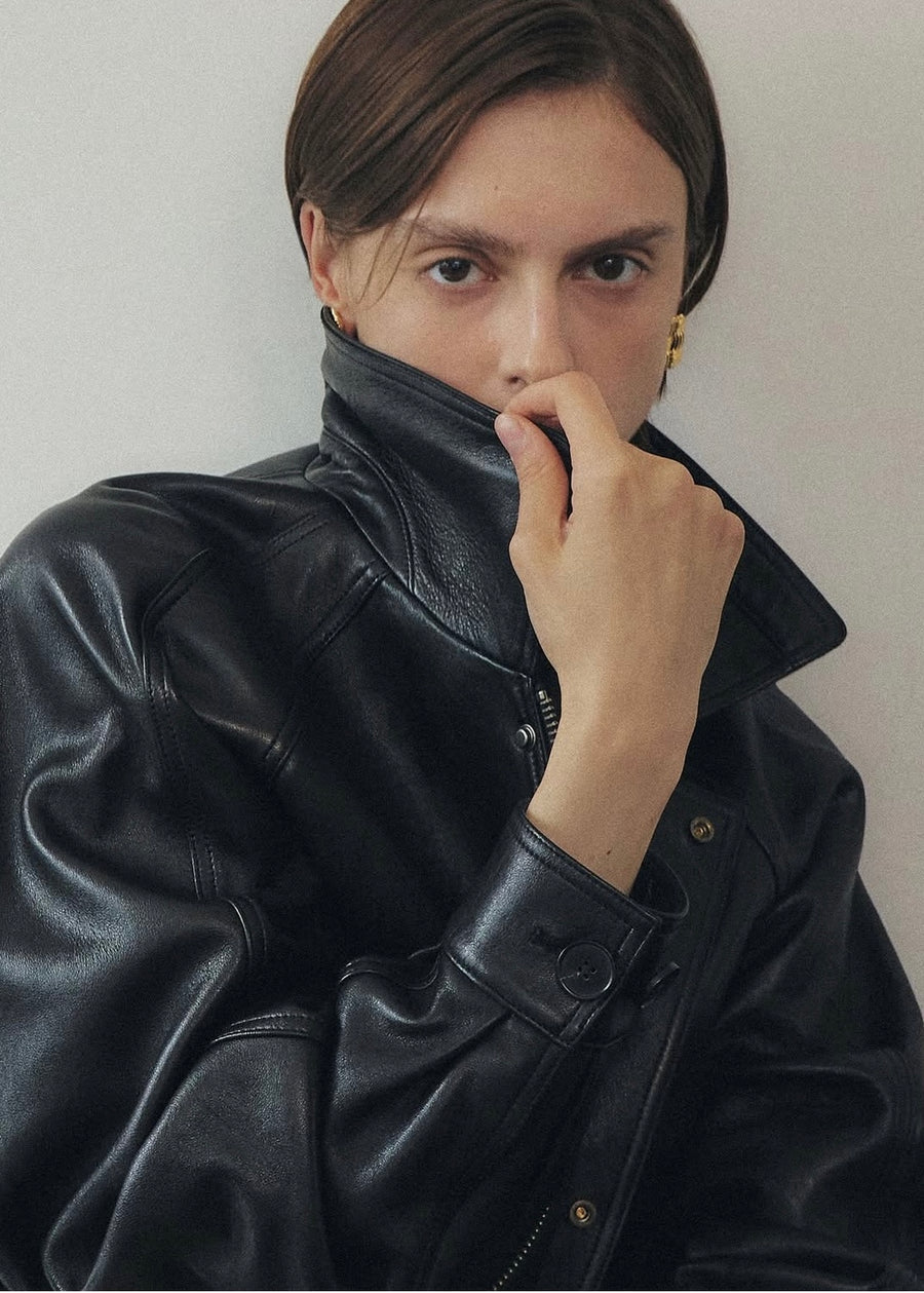 2ND ELBORN | Lumen Leather Jacket (Black) Expected ship to 09/12/2025