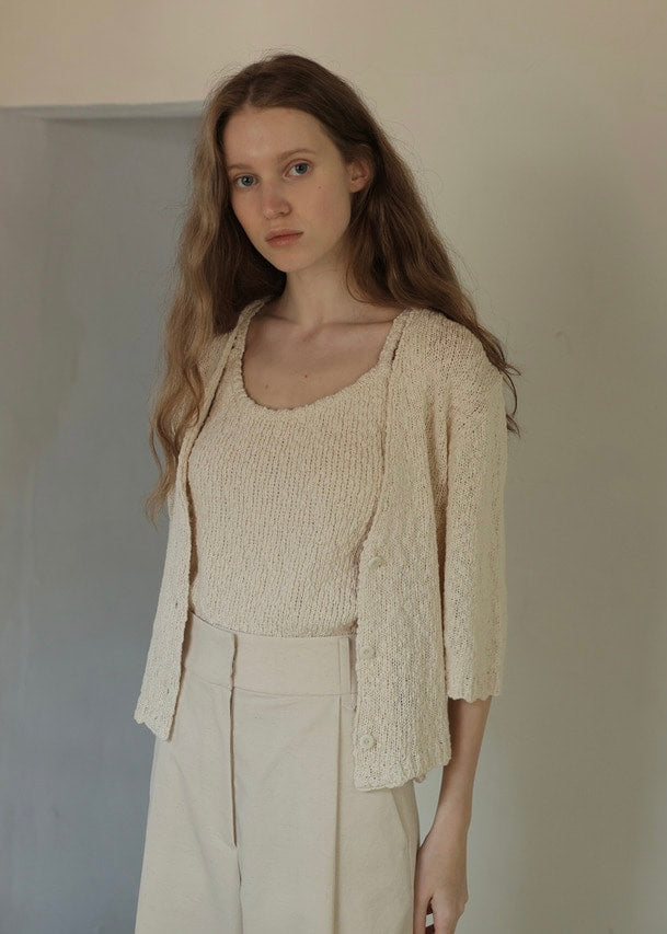 Half cardigan (ivory)