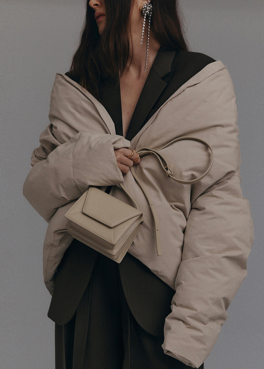 WOOL SUIT BLAZER (KHAKI) | RECTO