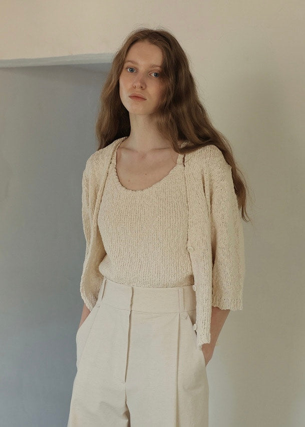 Half cardigan (ivory)
