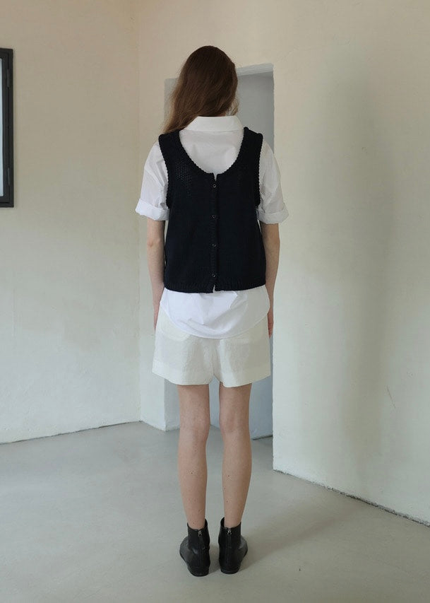 Open Vest (Navy)