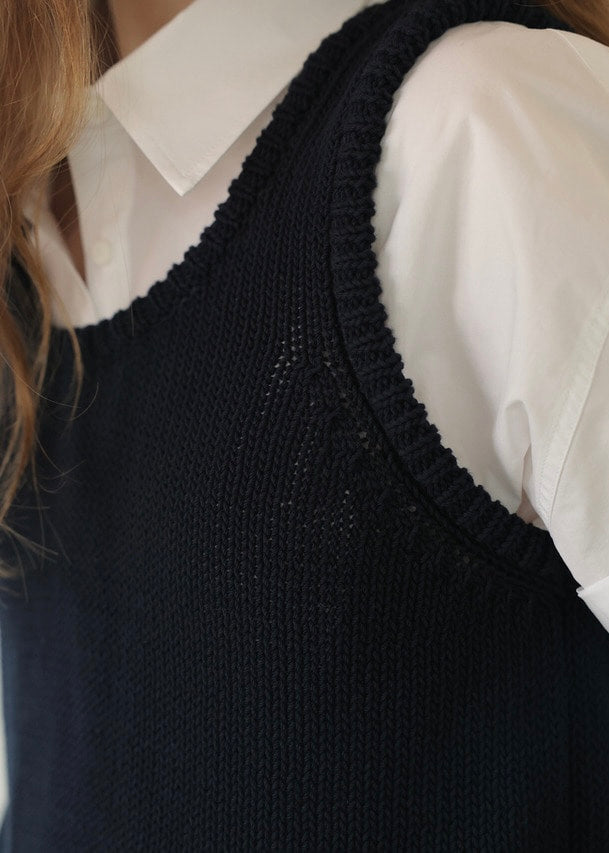 Open Vest (Navy)