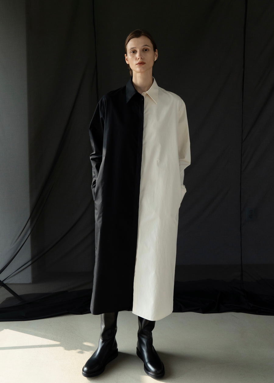 Color-block Shirts Dress