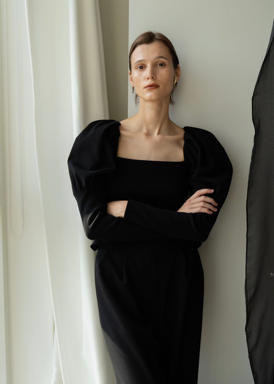 Kate Square-neck Knit Top | LEHA