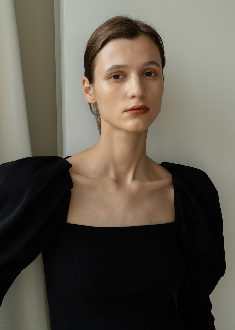 Kate Square-neck Knit Top | LEHA