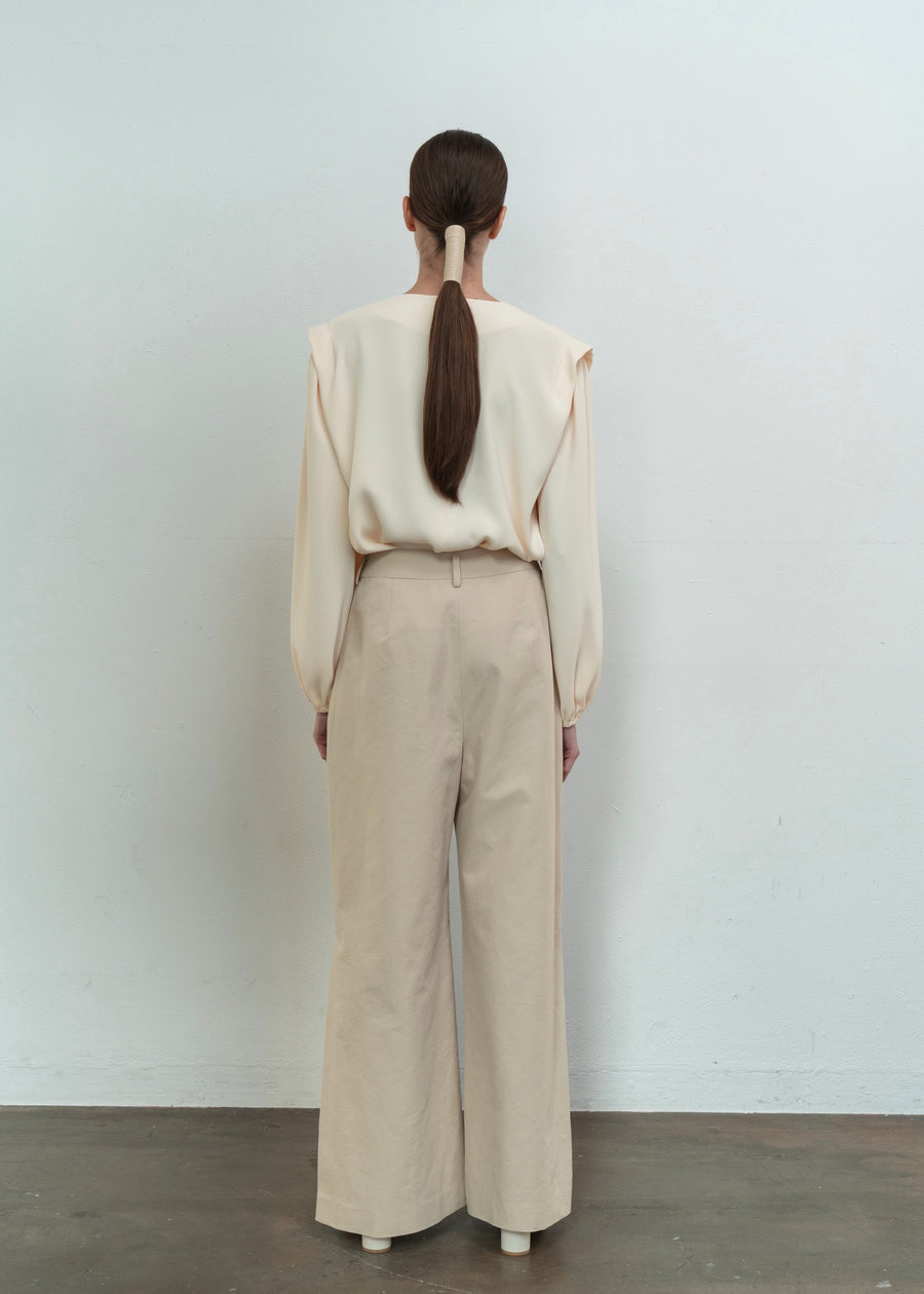 BUTTON WIDE TROUSER | L E H A