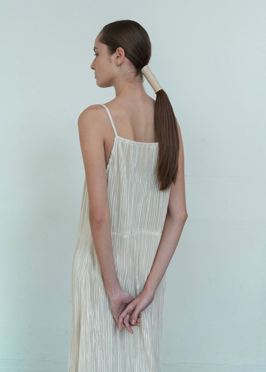 Eres pleated dress / collar