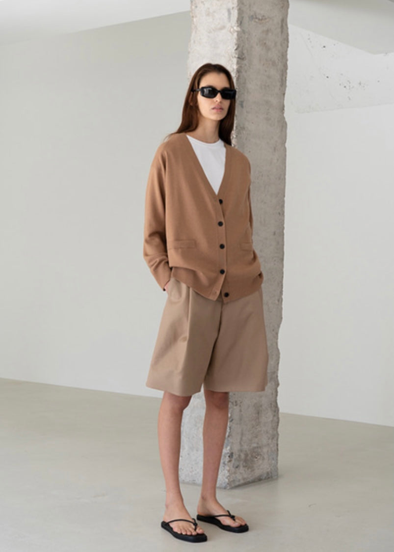 CAMEL BERMUDA PANTS | LEHA