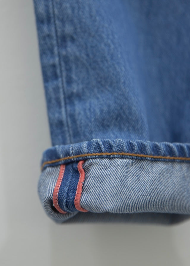 Eva Straight Denim Pants (Blue)